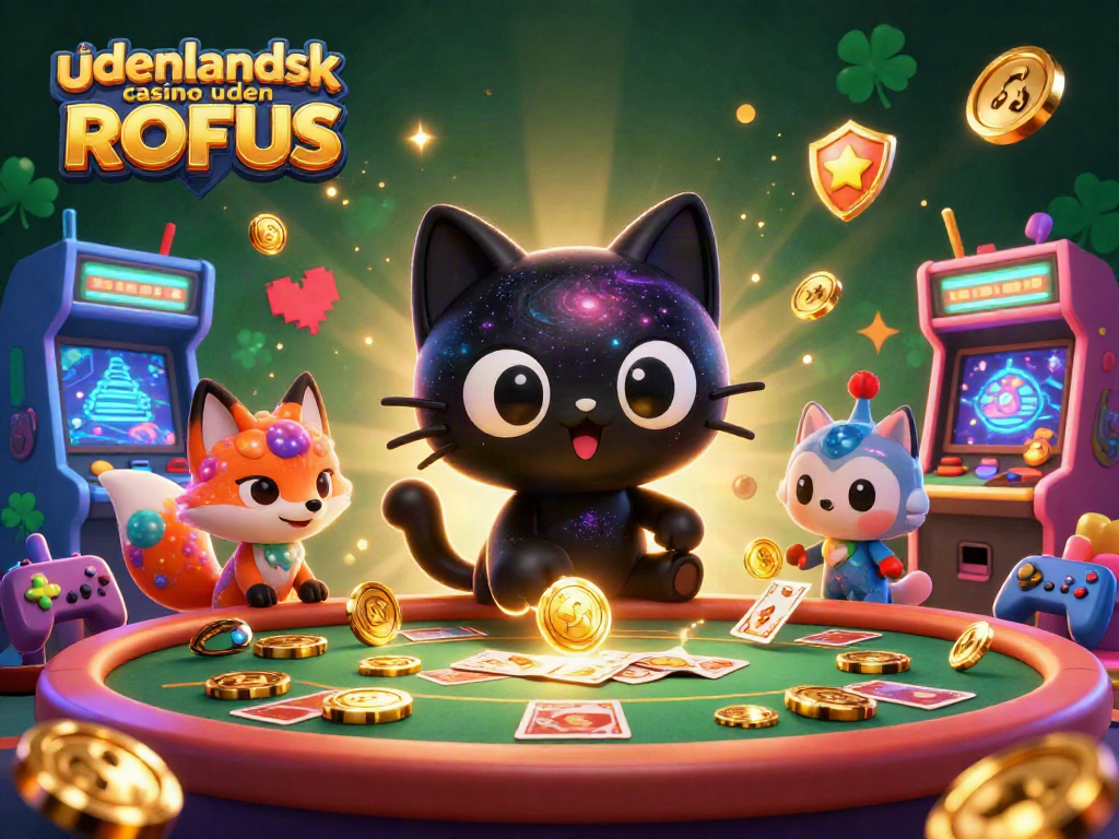 Play at udenlandsk casino uden ROFUS with captivating characters at a vibrant cosmic table.