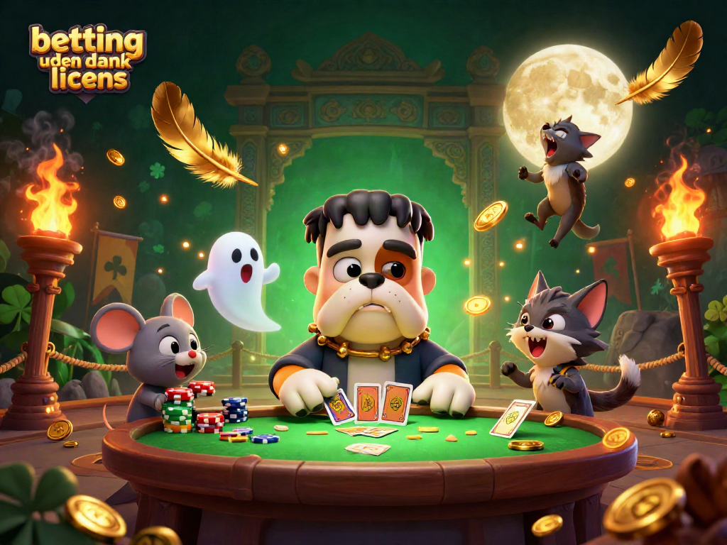 Engaging 3D scene showcasing betting uden dansk licens with a magical atmosphere and dynamic characters.