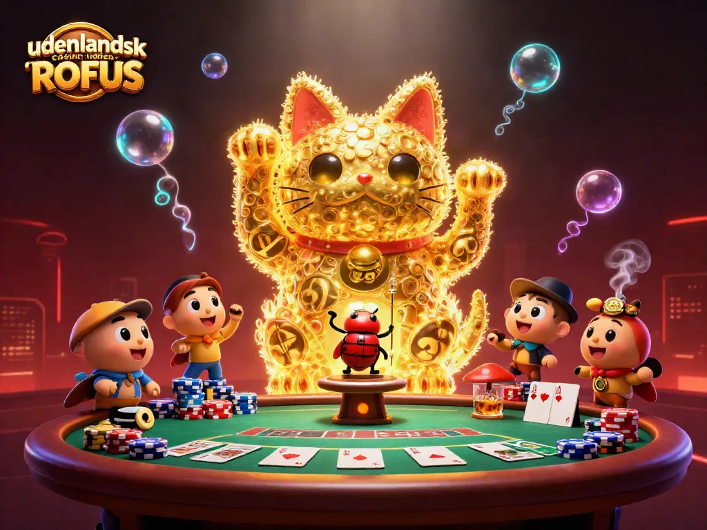 Engage with udenlandsk casino uden ROFUS in a vibrant 3D scene filled with casino action and excitement.