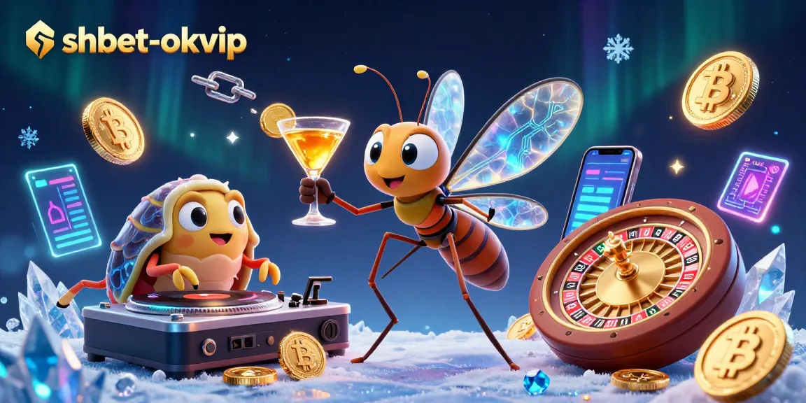 Experience thrilling action at shbet-okvip with animated casino characters and vibrant crypto elements.