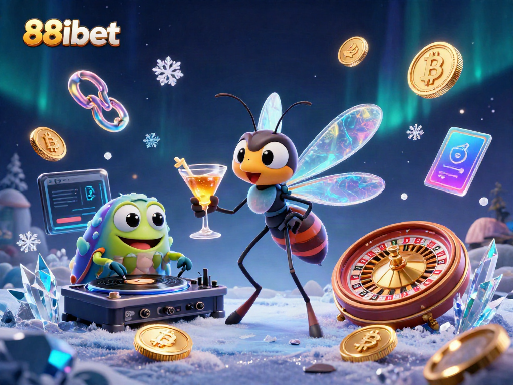 Experience 88ibet's thrilling casino atmosphere with a vibrant digital illustration of iconic gambling characters.