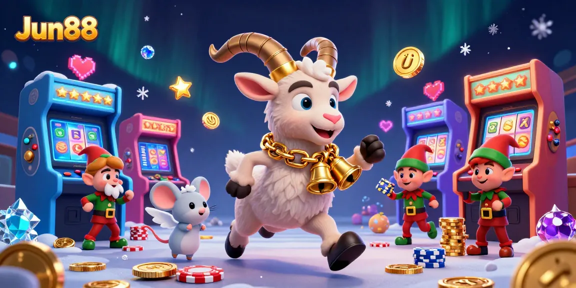Experience the thrill of Jun88 casino with cartoon characters battling over poker chips in vibrant 3D.